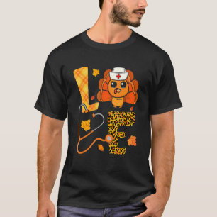 Camiseta Bonito amor Turquia Estetoscópio ER Enfermeira Gra