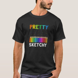 Camiseta Bonito Artesanato Lápis Desenhos Desenhando Pai