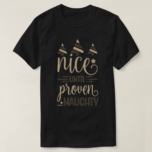 Camiseta BONITO ATÉ COMPROVAR BONITO presente de natal engr (Frente do Design)