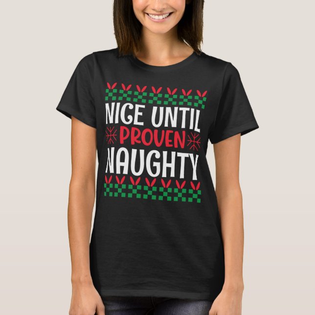 Camiseta Bonito até o Natal Malvado Comprovado (Frente)