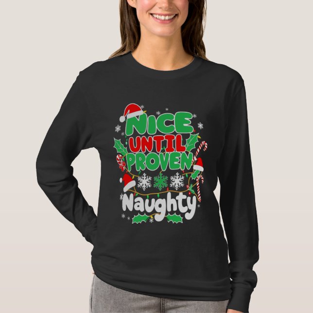 Camiseta Bonito até que o Natal malvado e comprovado seja e (Frente)