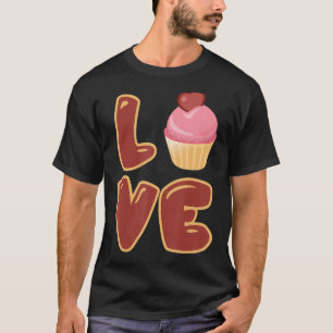 Camiseta Bonito Baking Adoro Cupcakes Adorando Cupcake de S