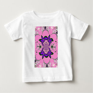 Camiseta Bonito bebê rosa, cor-de-rosa púrpura, motif