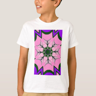 Camiseta Bonito bebê rosa púrpura motif monograma de