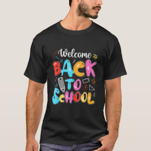 Camiseta Bonito Boas-vindas De Volta à Escola Primeiro Dia 