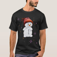 Bonito boneco de neve com presente de flocos de ne