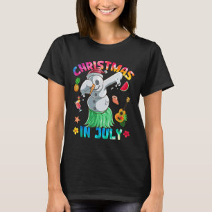Camiseta Bonito Boneco de Neve Dabbing Natal Em Julho Tie D
