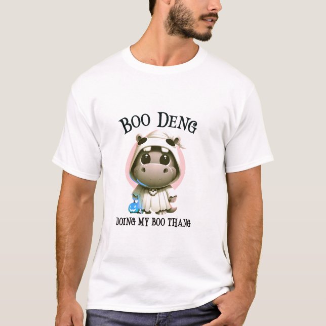 Camiseta Bonito BOO NEGA Minha Moo Thang Halloween Costume  (Frente)