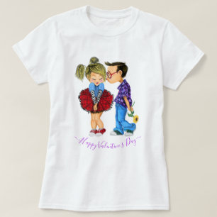 Camiseta Bonito Casal Romântico - Beijo - Dia de os namora