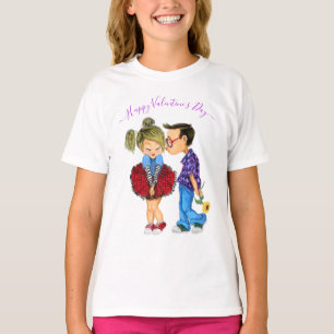 Camiseta Bonito Casal Romântico - Feliz dia de os namorado