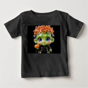 Camiseta Bonito Chibi Bebê Frankenstein de Cristal no Hallo
