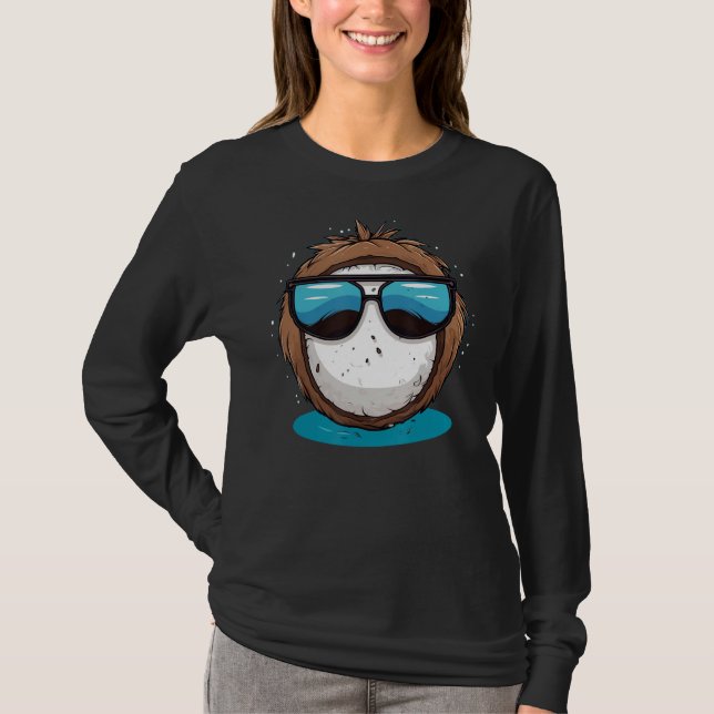 Camiseta Bonito coco para amantes de Coco e Palm Trees em H (Frente)