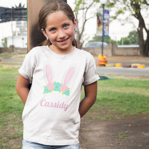 Camiseta Bonito Coelhinho Ouve Garotas Personalizadas da P