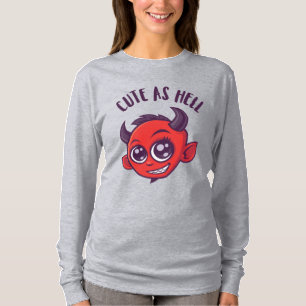 Camiseta Bonito como Inferno Diabo com Texto Escuro