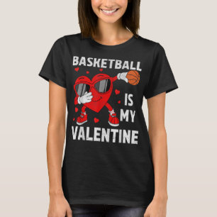 Camiseta Bonito Coração Batido em Basquete Americano Vale