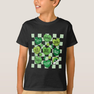 Camiseta Bonito Coração Verde Fita Mental Problemas Awa