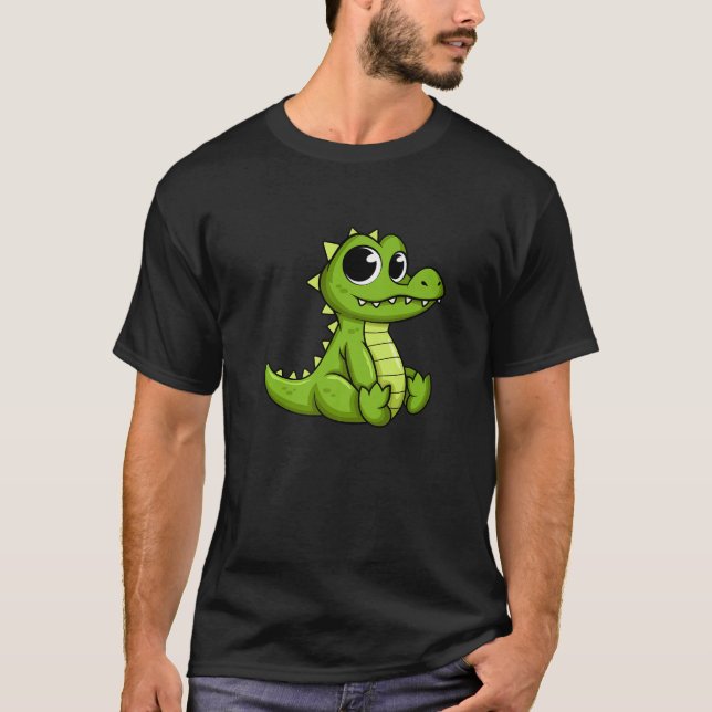 Camiseta Bonito Crocodilo Croc Gator Amante de os animais p (Frente)
