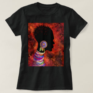 Camiseta bonito de mulher africana