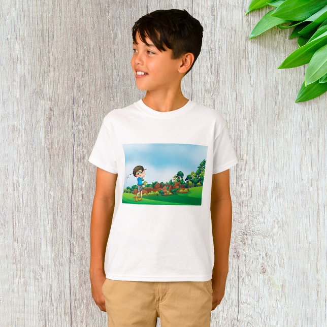 Camiseta Bonito desenho animado Diversão de Golfe Design (Criador carregado)