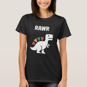 Camiseta Bonito Dino Rawr Dinossaur Roaring Engraçado Kid D