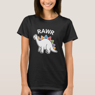 Camiseta Bonito Dino Rawr Dinossaur Roaring Engraçado Kid D
