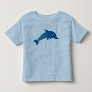 Camiseta bonito do azul do golfinho dos desenhos