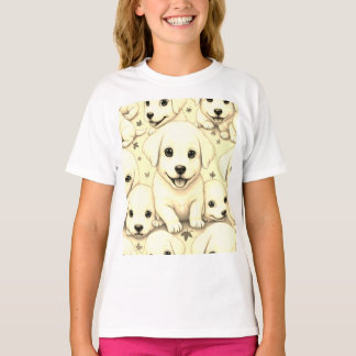 Camiseta bonito e fofa de cachorros