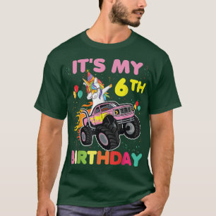 Camiseta Bonito É o meu aniversário de 6, sou o Monstro de