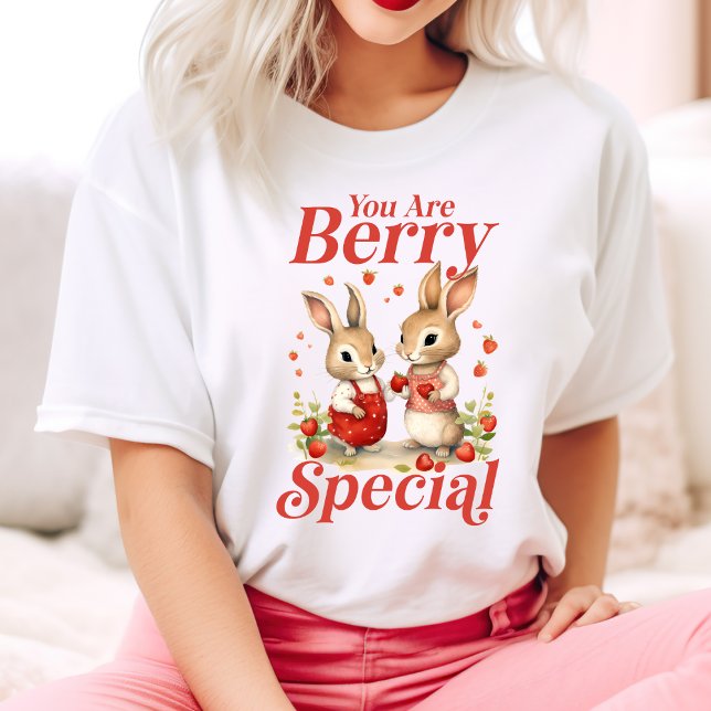 Camiseta Bonito E Trendente Você É Berry Special Bunny (Cute And Trendy You Are Berry Special Bunny T-Shirt)