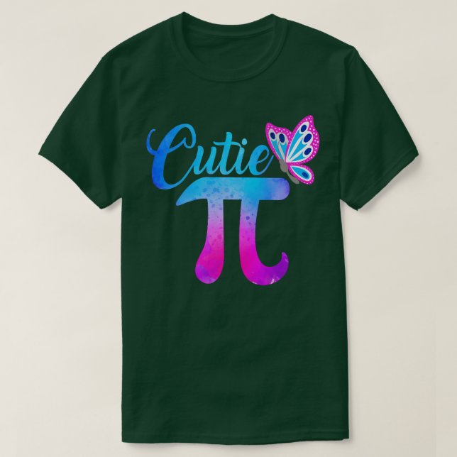 Camiseta Bonito Engraçado Cutie Pi Math Pie Butterfly Math  (Frente do Design)
