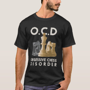 Camiseta Bonito Engraçado Dossiê Obsessivo Do Xadrez Ocd