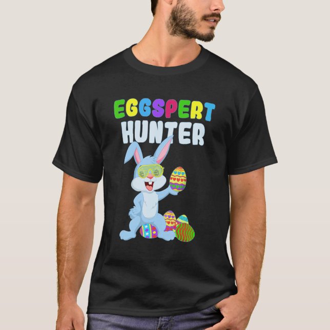 Camiseta Bonito Engraçado Eggspert Hunter Boys Páscoa Ovo D (Frente)