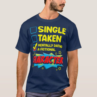 Camiseta Bonito Engraçado Namorando Mentalmente Um Caráter 