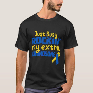 Camiseta Bonito Enroscando Meu Cromossomo Extra Para Baixo 