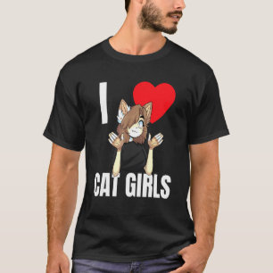Camiseta Bonito Eu Adoro Garotas Gato Peludo