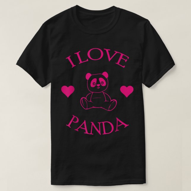 Camiseta Bonito Eu Adoro Panda Presente Urso Mais Longo (Frente do Design)