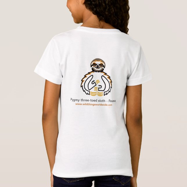 Camiseta Bonito eu adoro SLOTHS - Amante de os animais - Na (Verso)