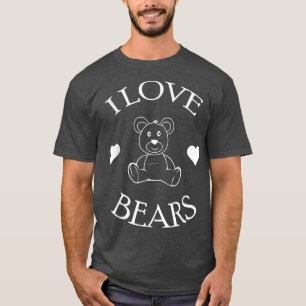 Camiseta Bonito Eu Adoro Ursos-Presentes Ursos-Amante 573