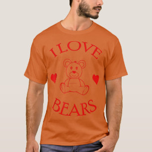 Camiseta Bonito Eu Adoro Ursos-Presentes Ursos-Amante 575
