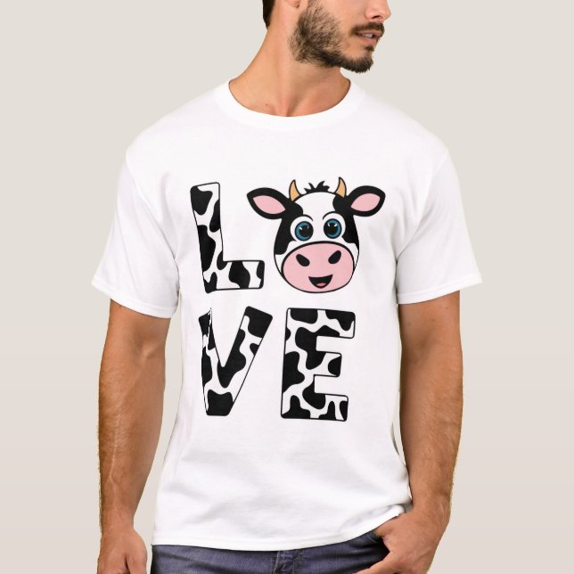 Camiseta Bonito Eu Adoro Vacas (Frente)