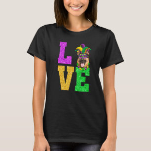 Camiseta Bonito Eu Amo Mardi Gras Pastor Alemão Cachorro Fi