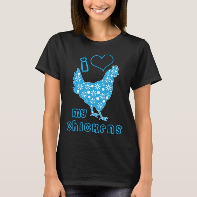 Camiseta Bonito Eu Amo Meus Frangos Quentes (Frente)