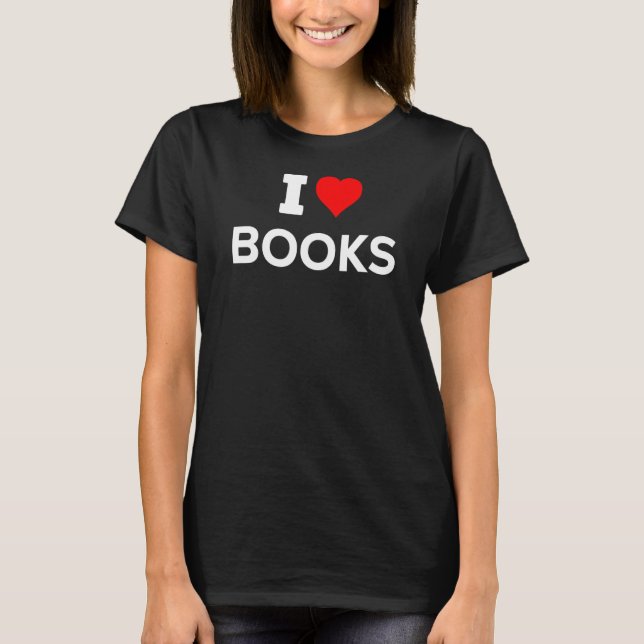 Camiseta Bonito Eu Coração Livros de Amor (Frente)