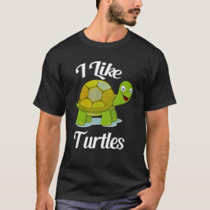 Camiseta Bonito Eu Gosto de Citações de Cartoon de Tartarug