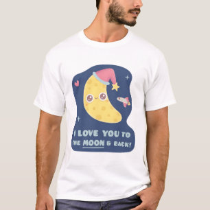 Camiseta Bonito Eu Te Amo Na Lua E Volta