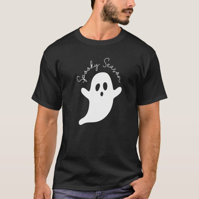 Camiseta Bonito Fantasma Spooky Season Ei Boo Pumkin Boo Cr (Frente)