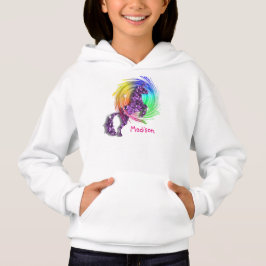 Camiseta Bonito Fantasy Rainbow Unicorn Personalizado