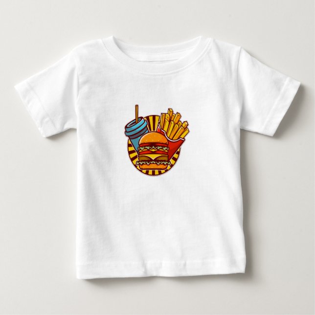 Camiseta Bonito Fato De Bebê De Foodie - Diversão Adorável  (Frente)