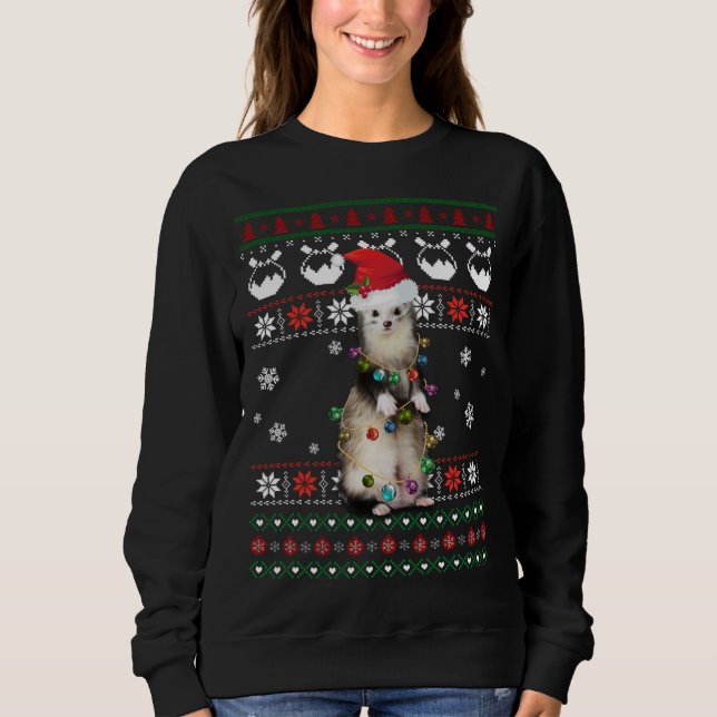 Camiseta Bonito Ferret Febre Suave Natal Luz Pajama Gi (Frente)