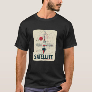 Camiseta Bonito Figurino de Satélite para Amantes Espaciais